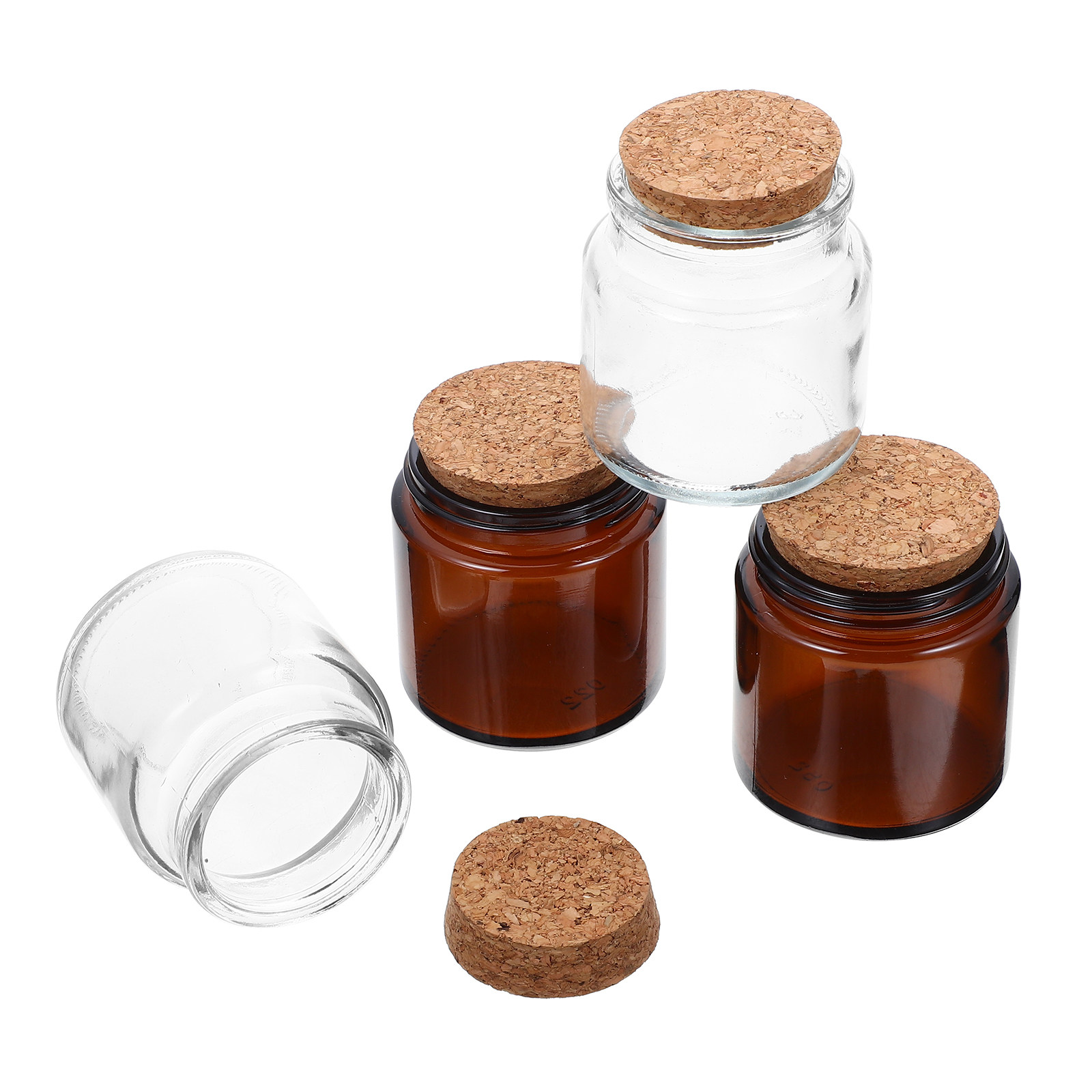4 pots en verre épais avec cou - Candle Making Jars With Lids avis et prix